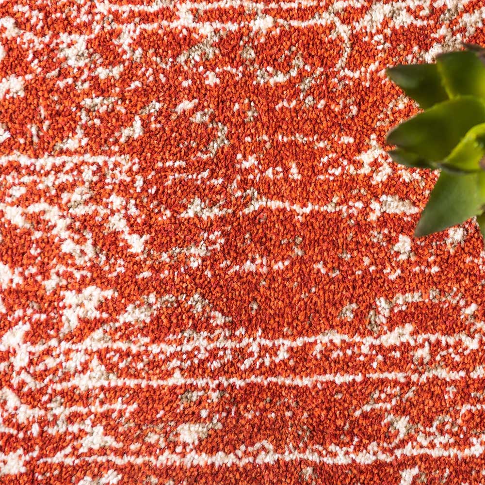 Teppich in Terracotta & Creme gemustert - Maximilians