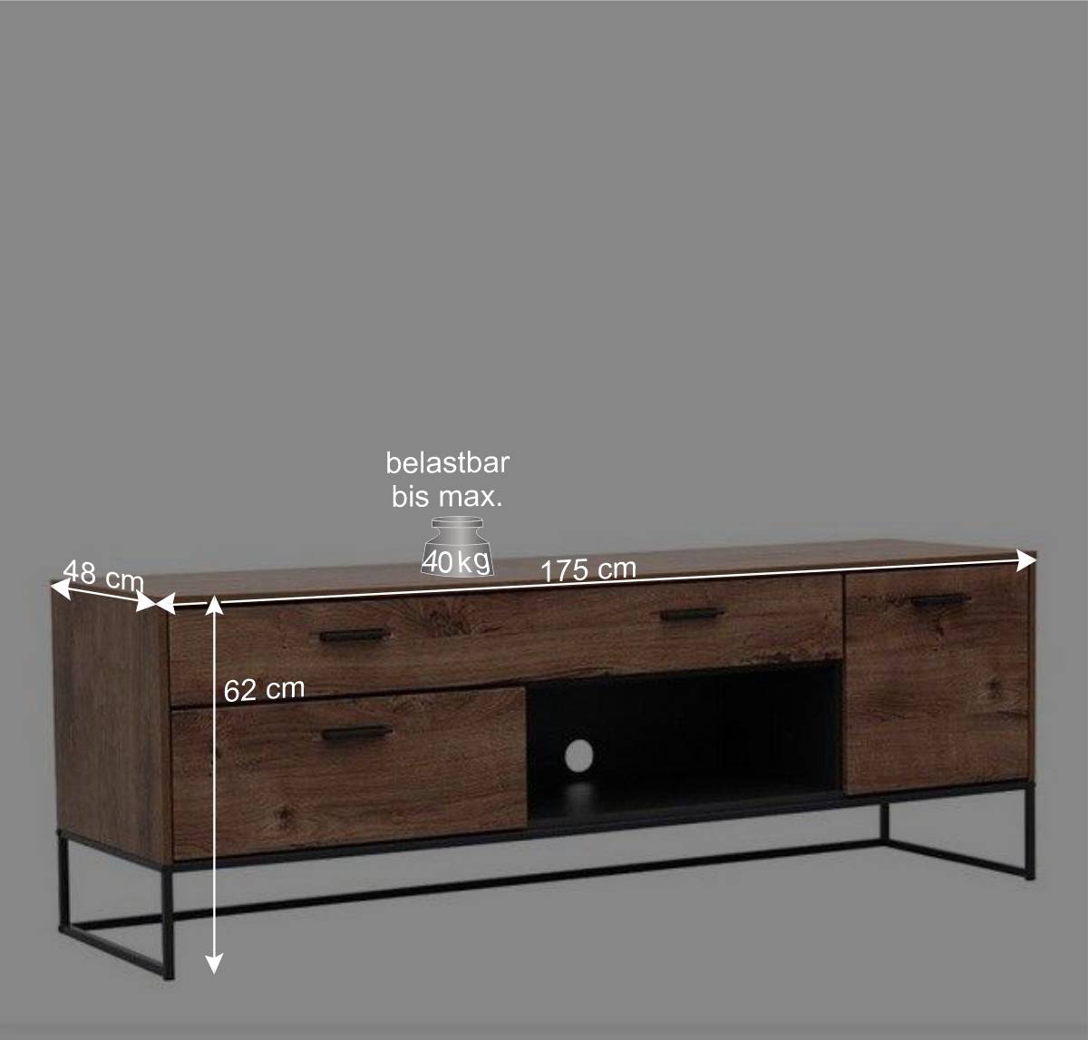 Industry TV Board & Highboard Set - Xindus (zweiteilig)
