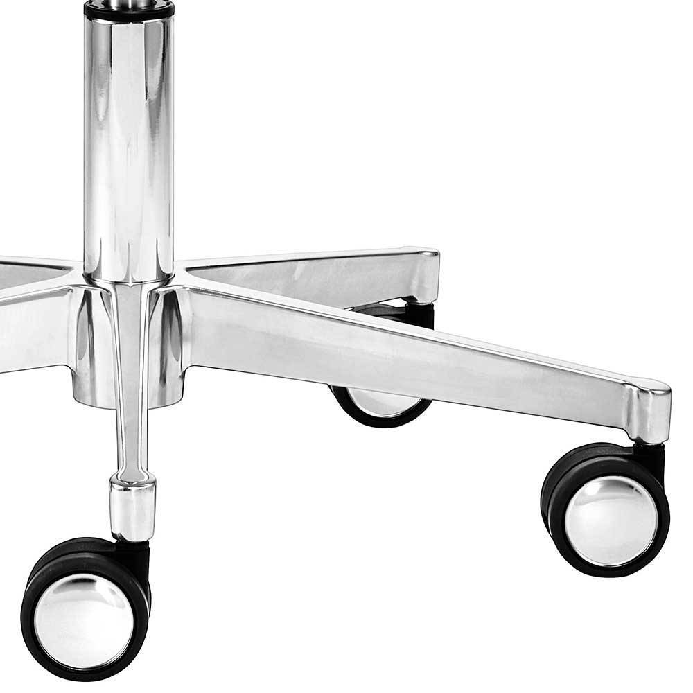 Blauer Bürohocker mit runder Sitzfläche 48cm - Suprima