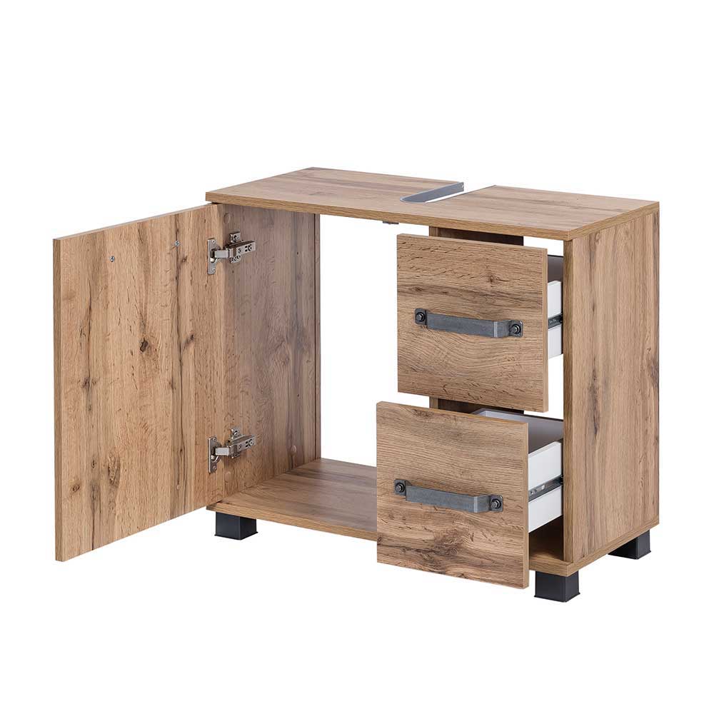 65x59 cm Becken-Unterschrank in Holz Optik - Iskro