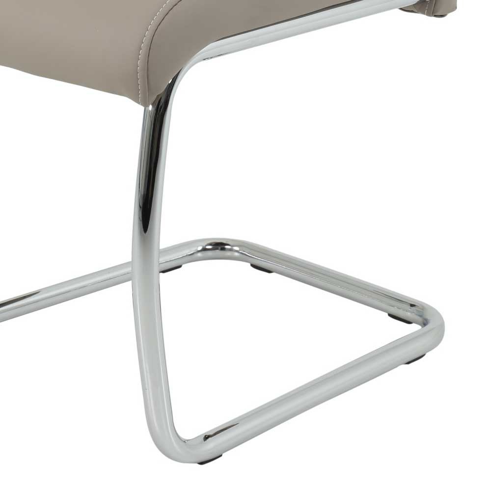 2 oder 4 Essstühle in Kunstleder Beige - Banda (Set)