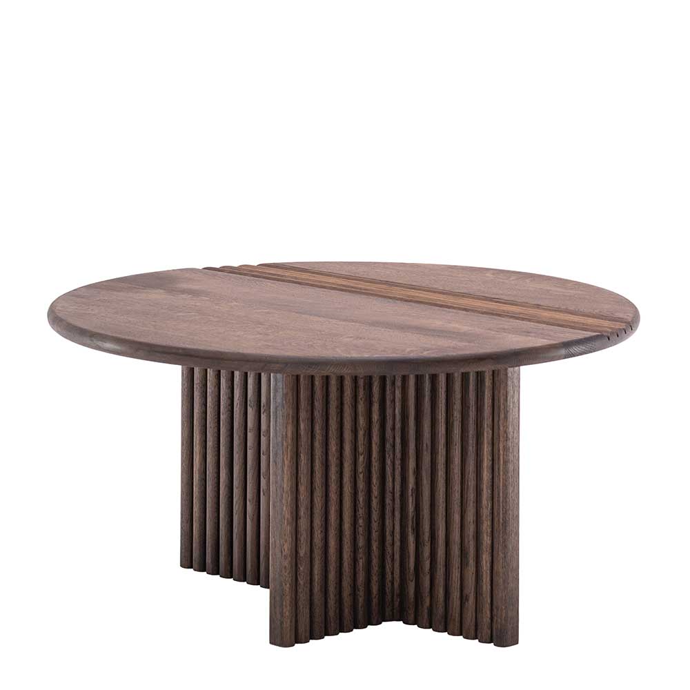 Moderner Kaffeetisch aus geölter Eiche in Wenge mit besonderem Design – Gimy