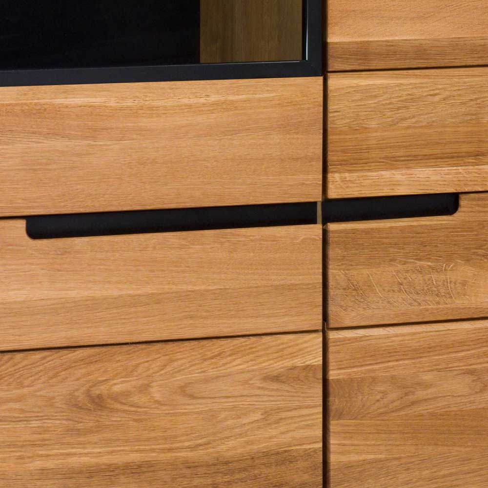 102x148x42 Highboard mit Glas Einsatz - 4-türig - Sennya