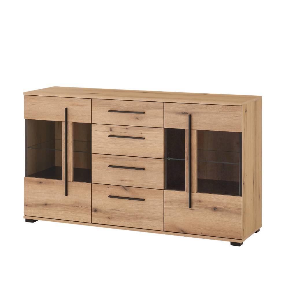 Sideboard Vitrine in Eiche Dekor - Brocus