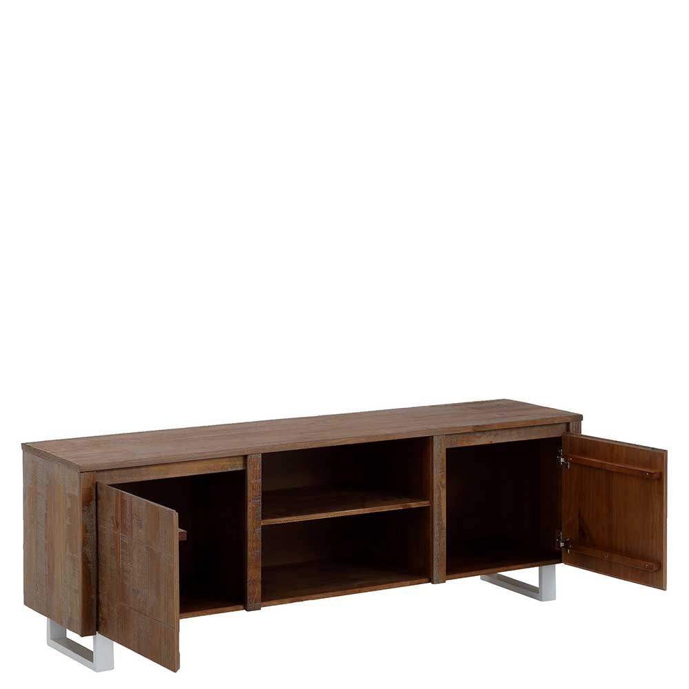 TV Lowboard aus massiver Kiefer Dunkel - Lavagna