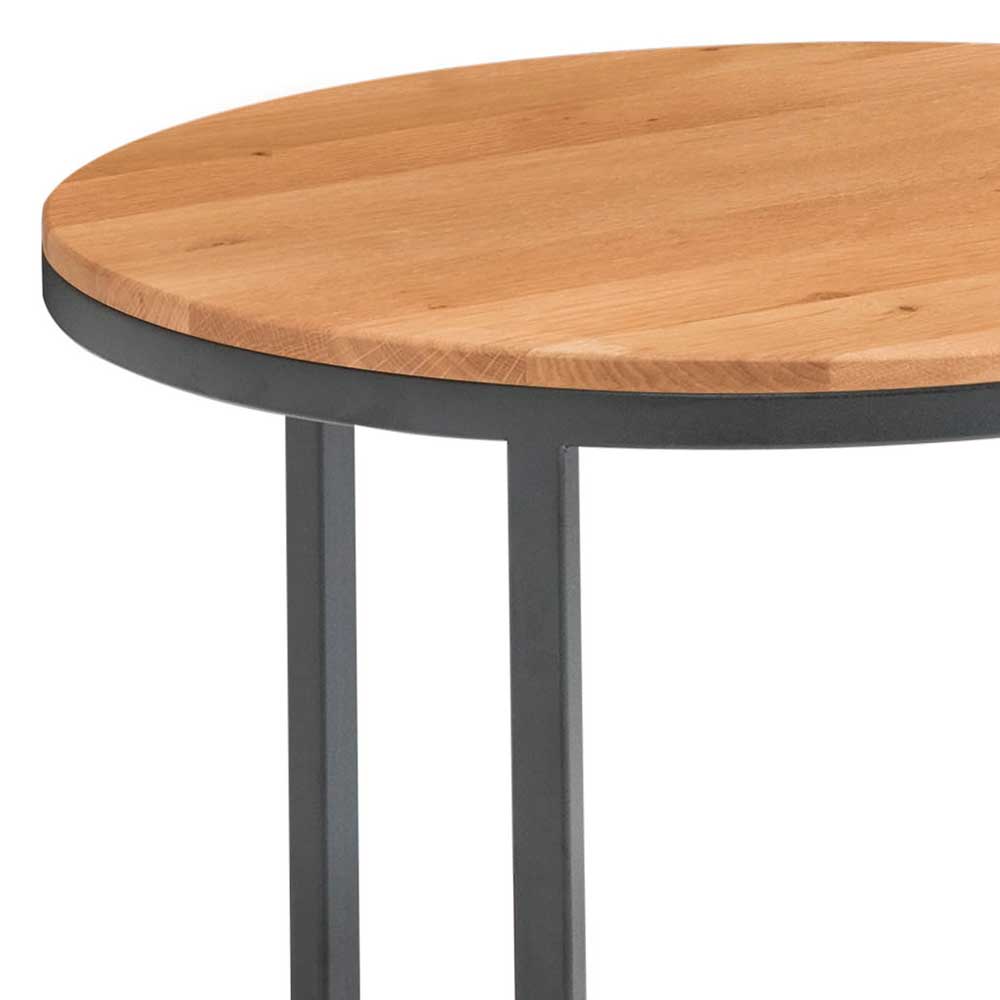 39cm runder Tisch mit Asteiche Platte - Garamba