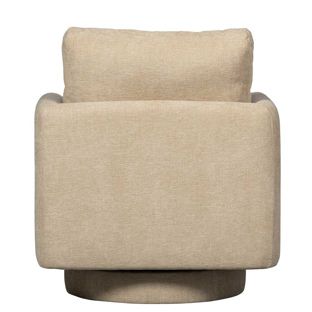 Wohnzimmer Drehsessel in Beige Chenille - Enzyla