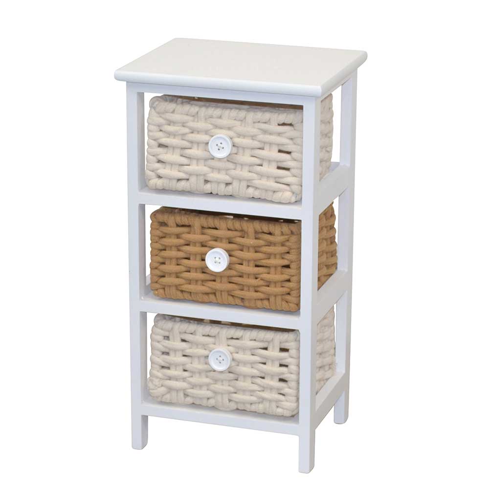 Design Regal mit drei Körben aus Kordel - Formosa