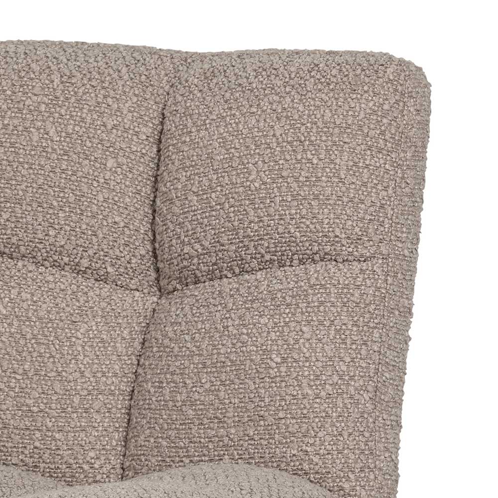 Drehbarer Polsterstuhl aus Boucle Stoff in Beige - Magan