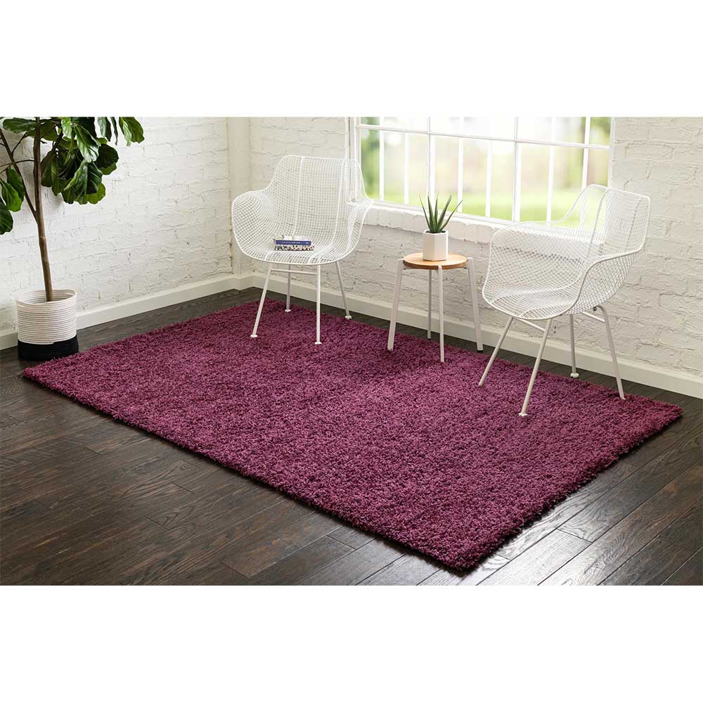 Hochflor Teppich oder Läufer in Violett - Zelio