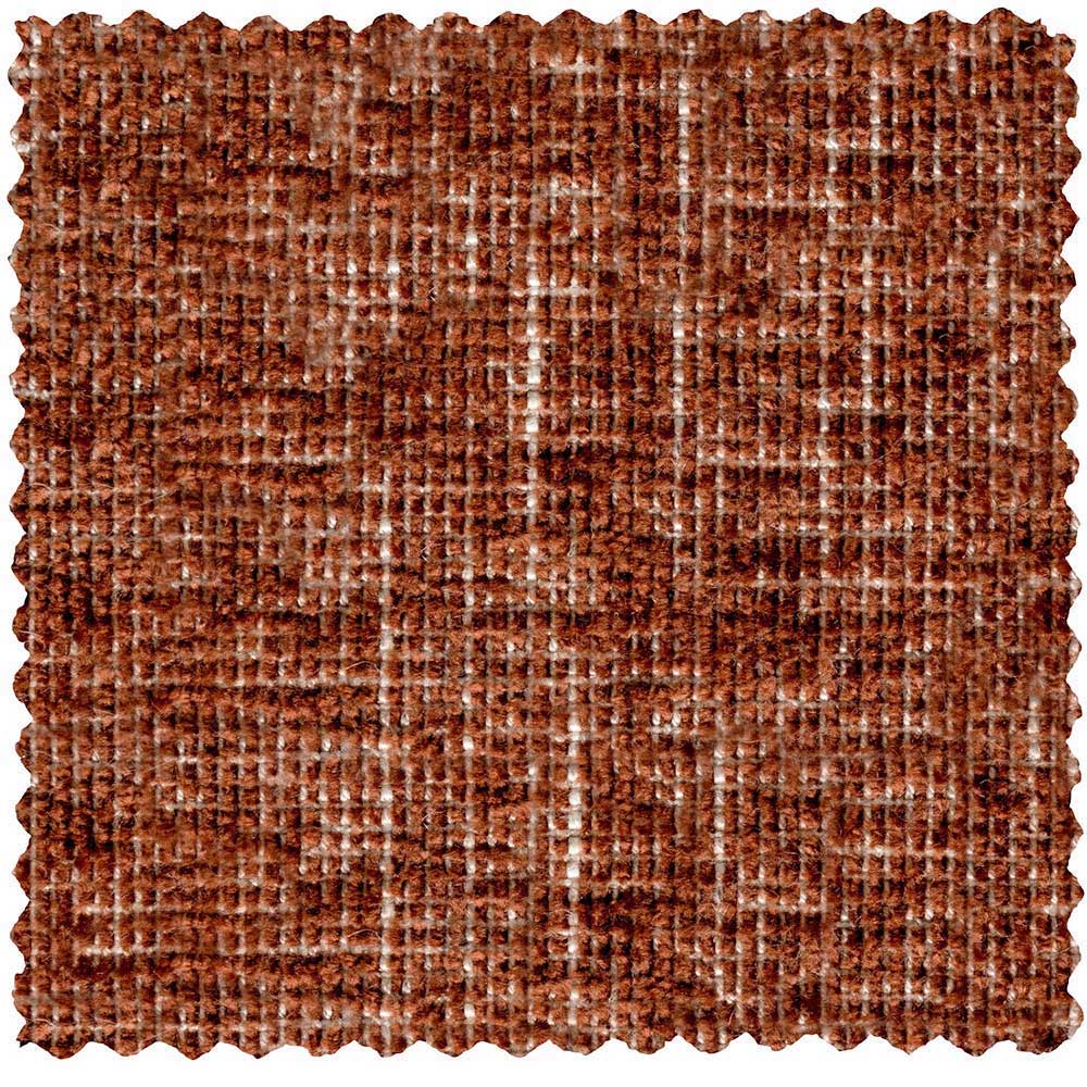 Polsterhocker aus Chenille in Rostbraun - Brixx