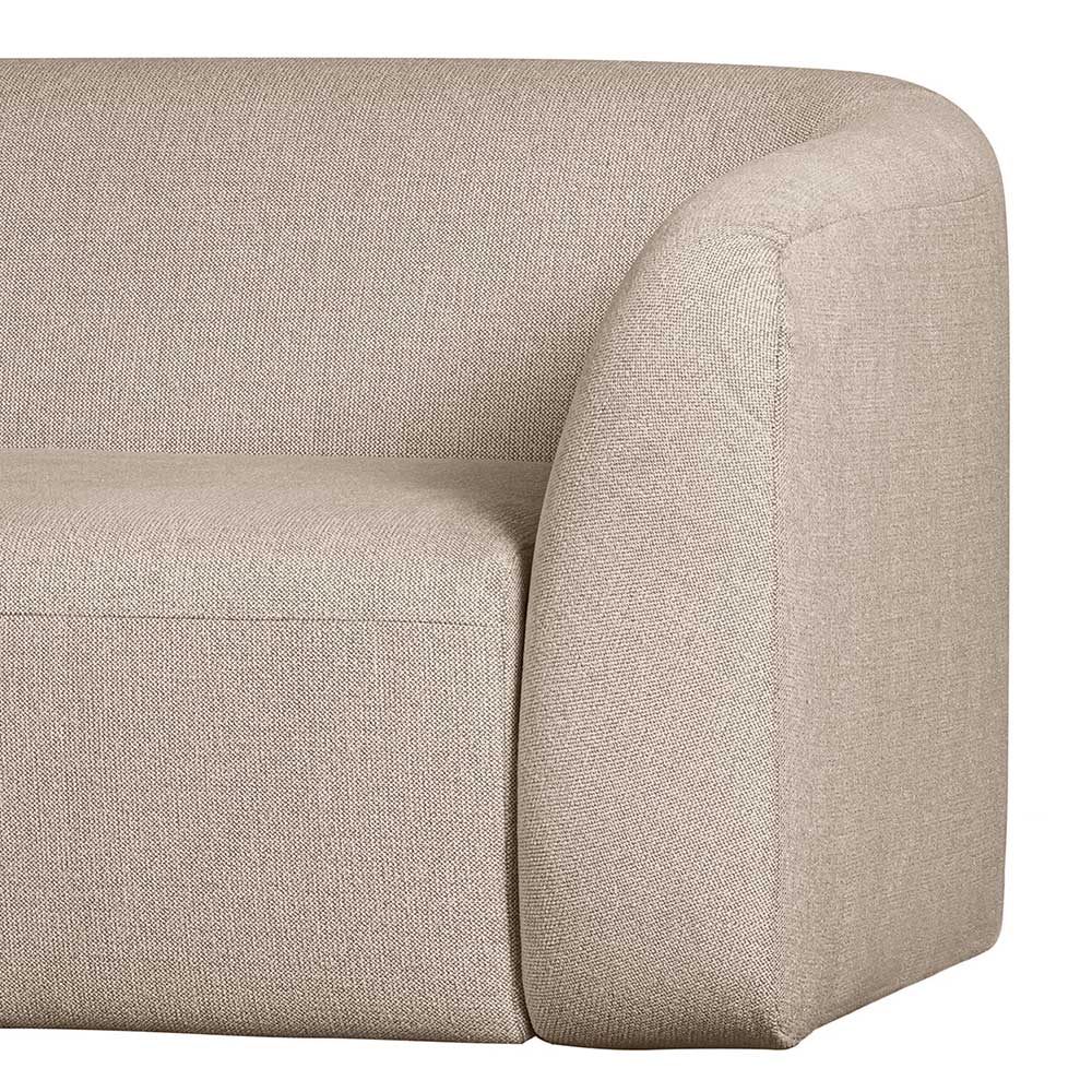 Dreisitzer Couch aus Chenille in Beige - Chake