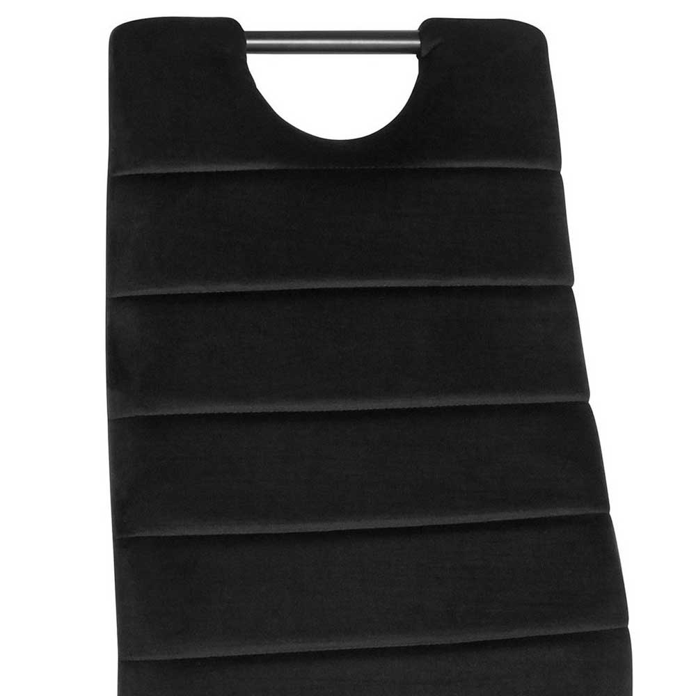 Samt Esstischstühle in Schwarz - Tadella (Set)