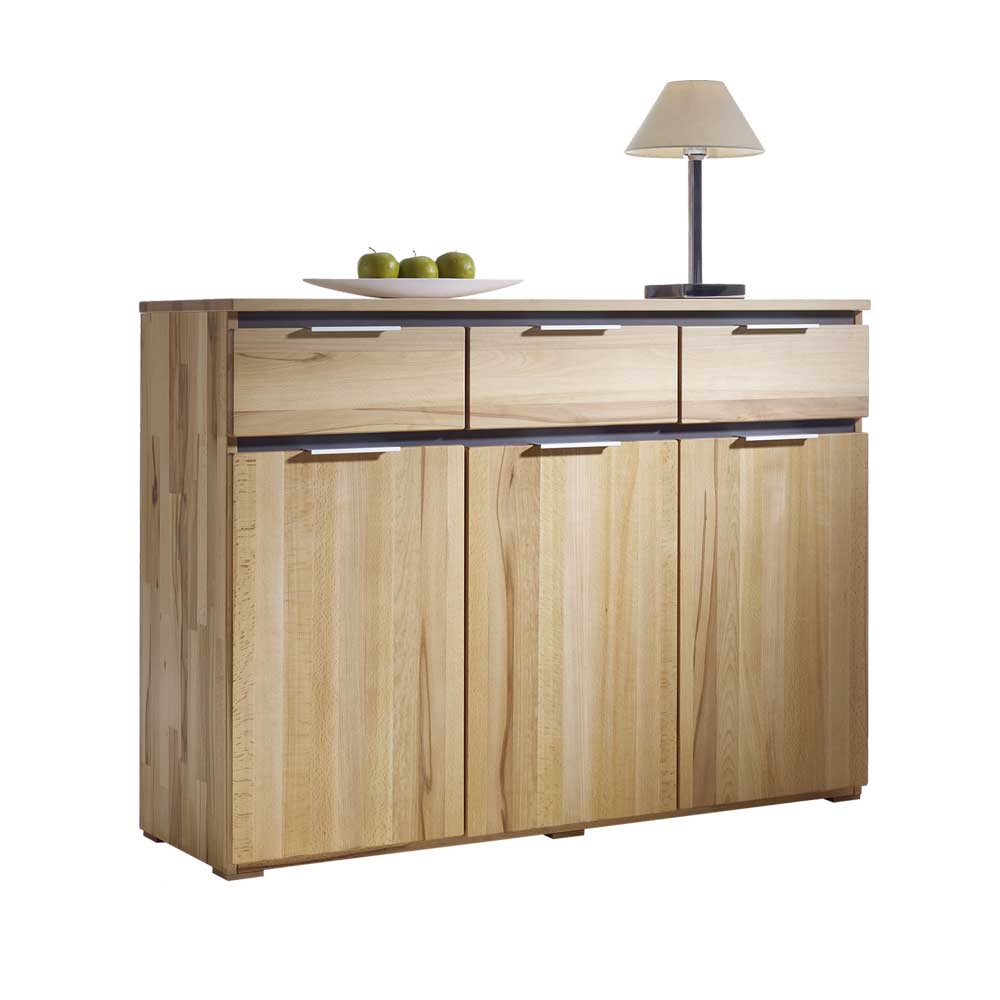 Geräumiges Esszimmer Sideboard aus geölter Kernbuche mit viel Stauraum für Ihr Zuhause – Leyrina