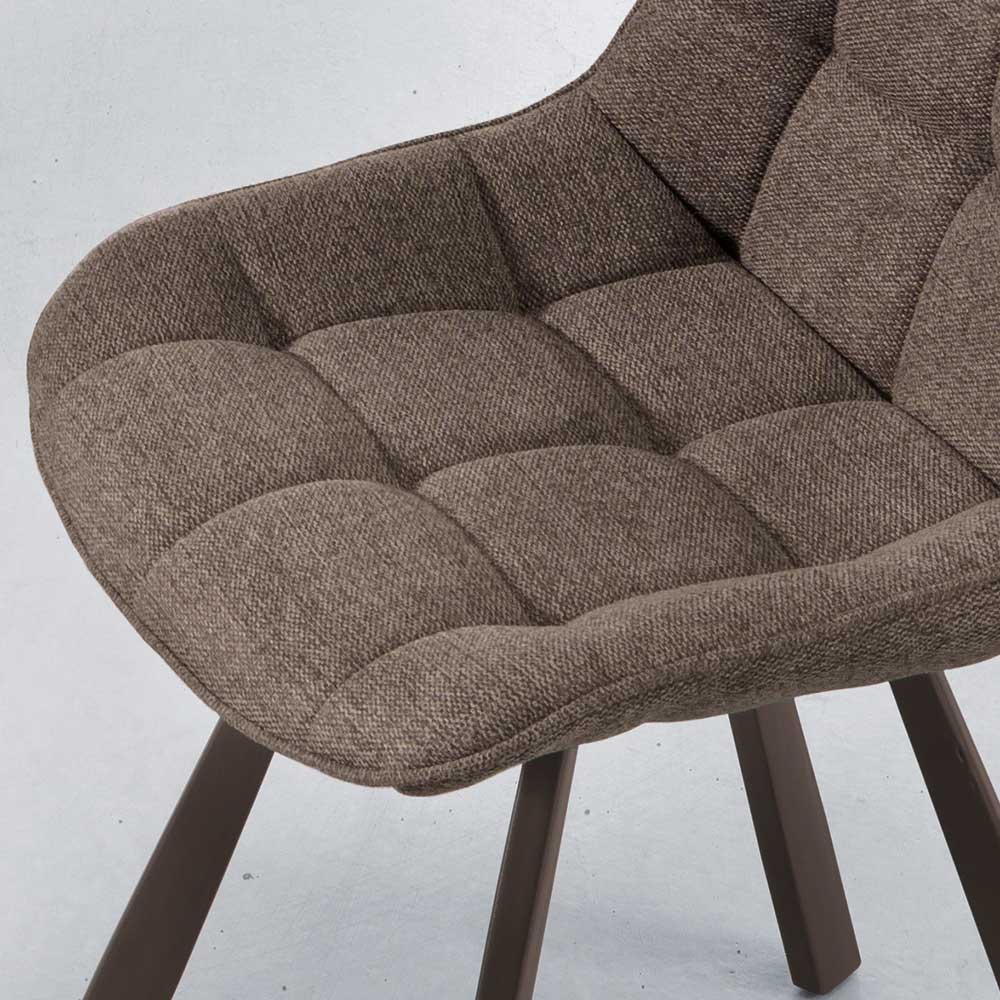 Design Polsterstühle in Braun - Fratella (4er Set)