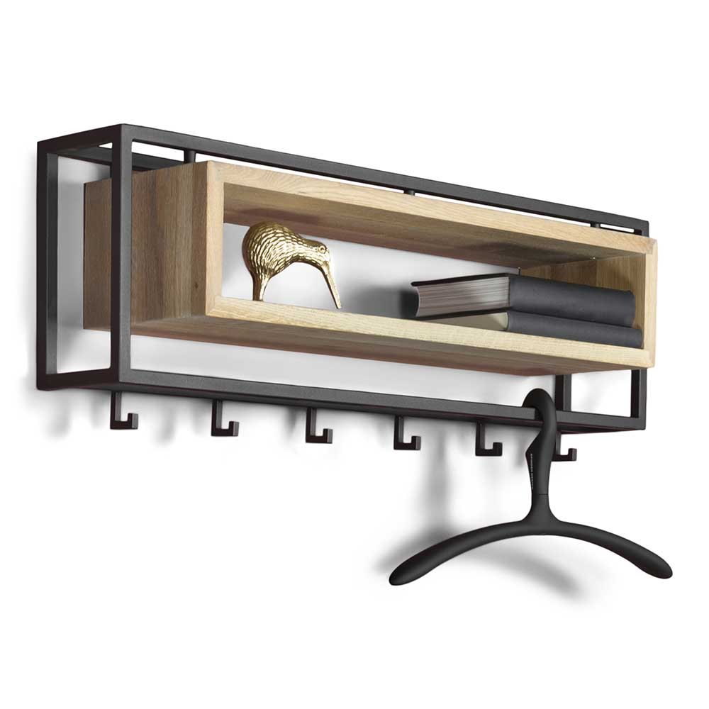 Design Hängegarderobe mit 6 Haken & Fach - Acke