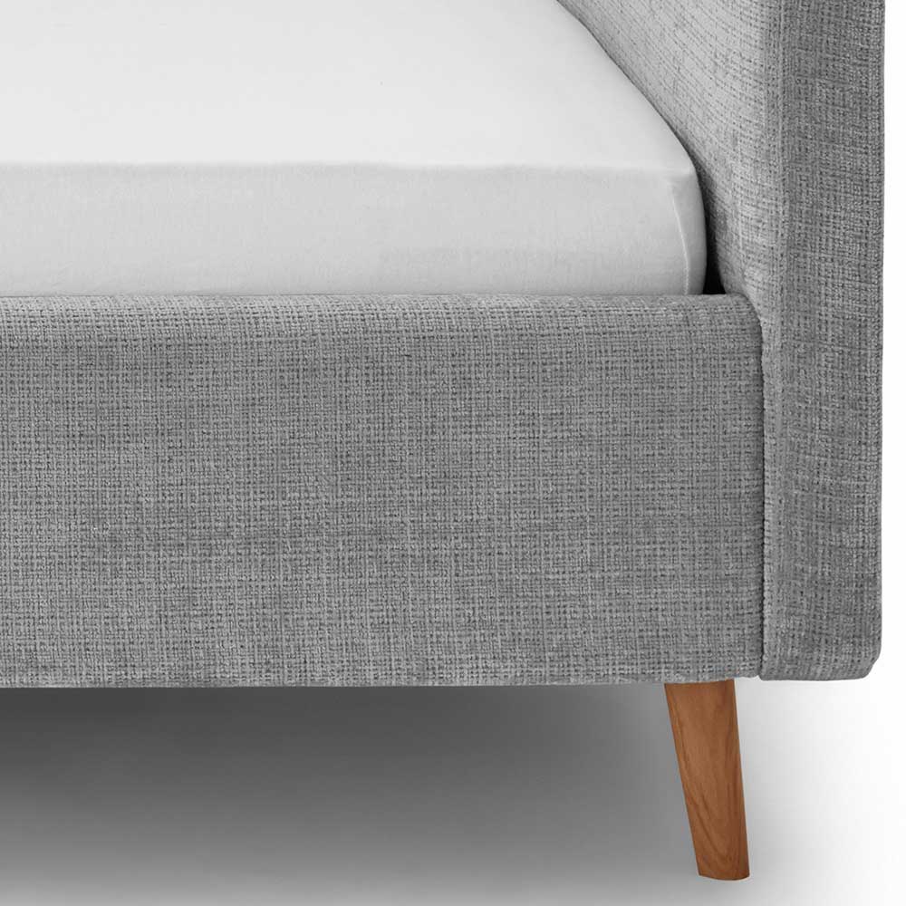 Graues Stoffbett aus Boucle - Cyoko