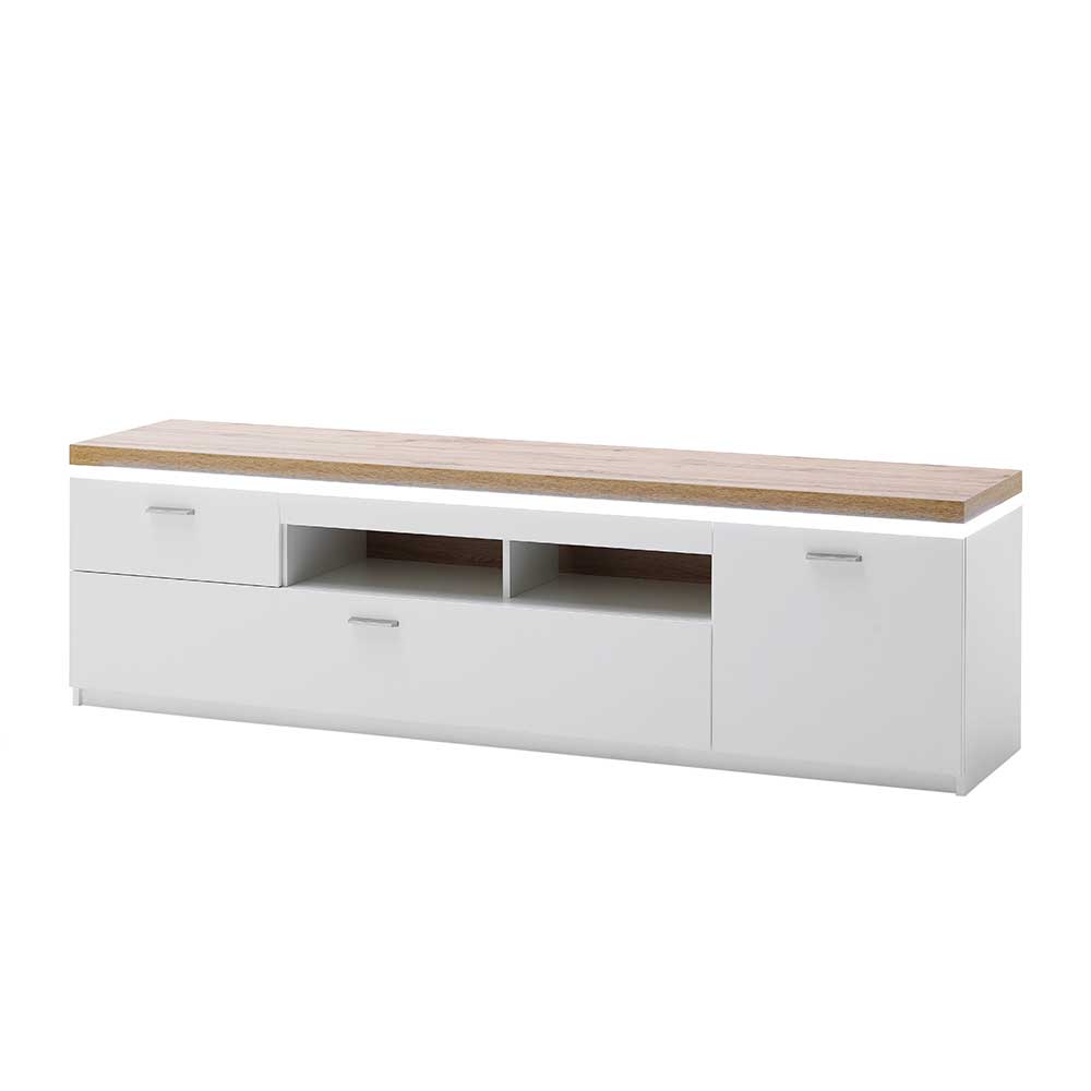 195 cm breites TV Board mit LED Beleuchtung - Caldri