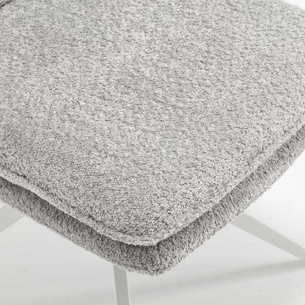 Esszimmer Drehstühle in Grau Boucle - Topra (2er Set)