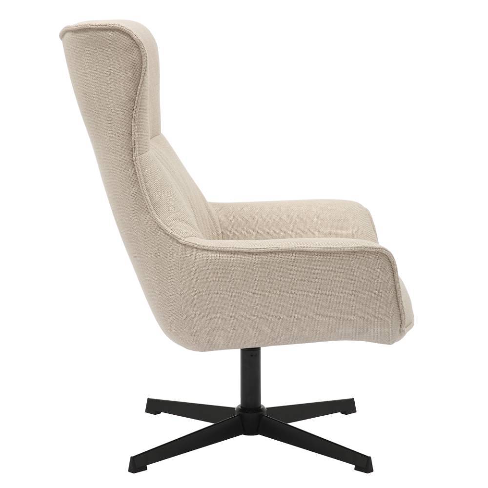 Federkernsessel in Beige und Schwarz - Tabachos