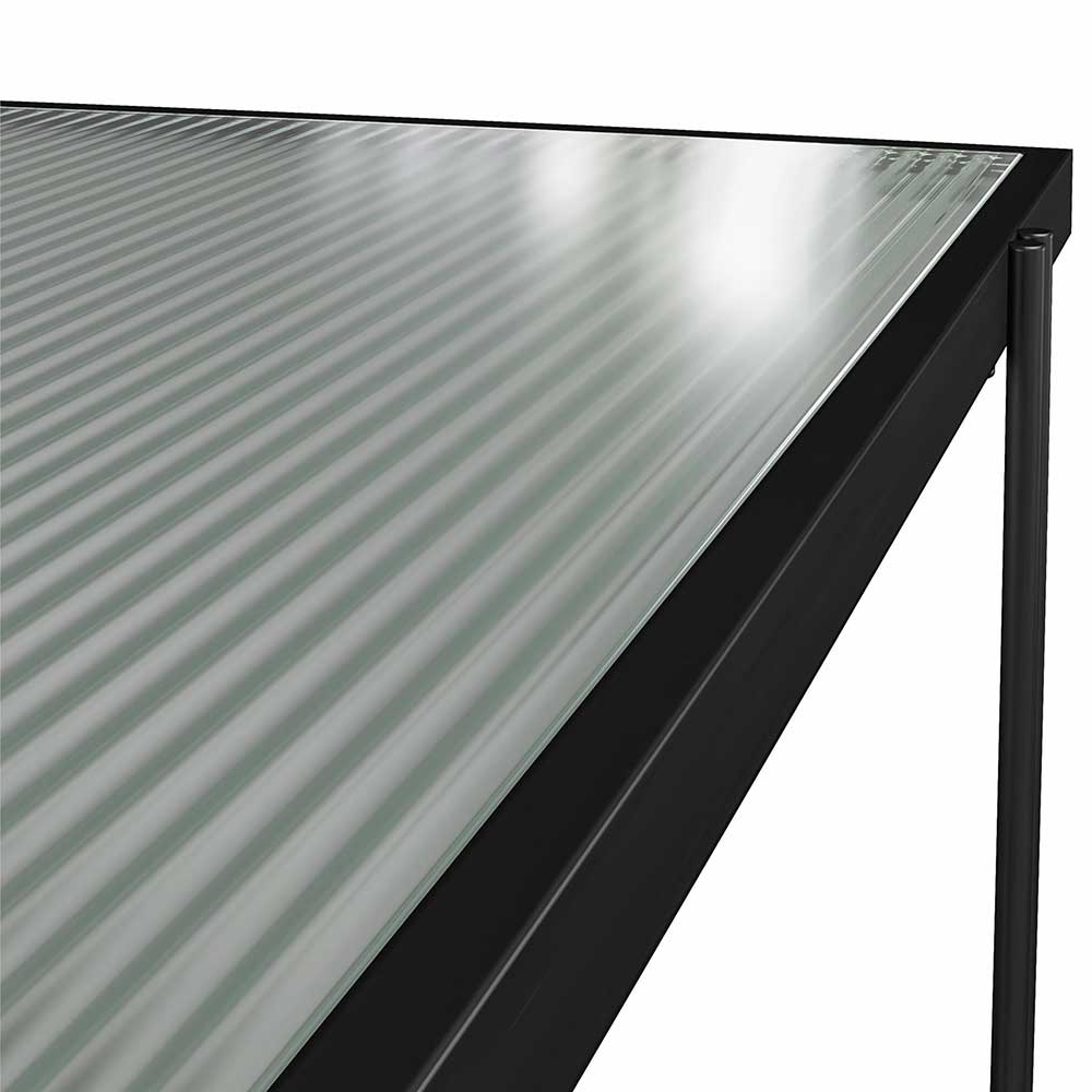 Offenes Regal mit Rillenstruktur Glas Boden - Pluggia