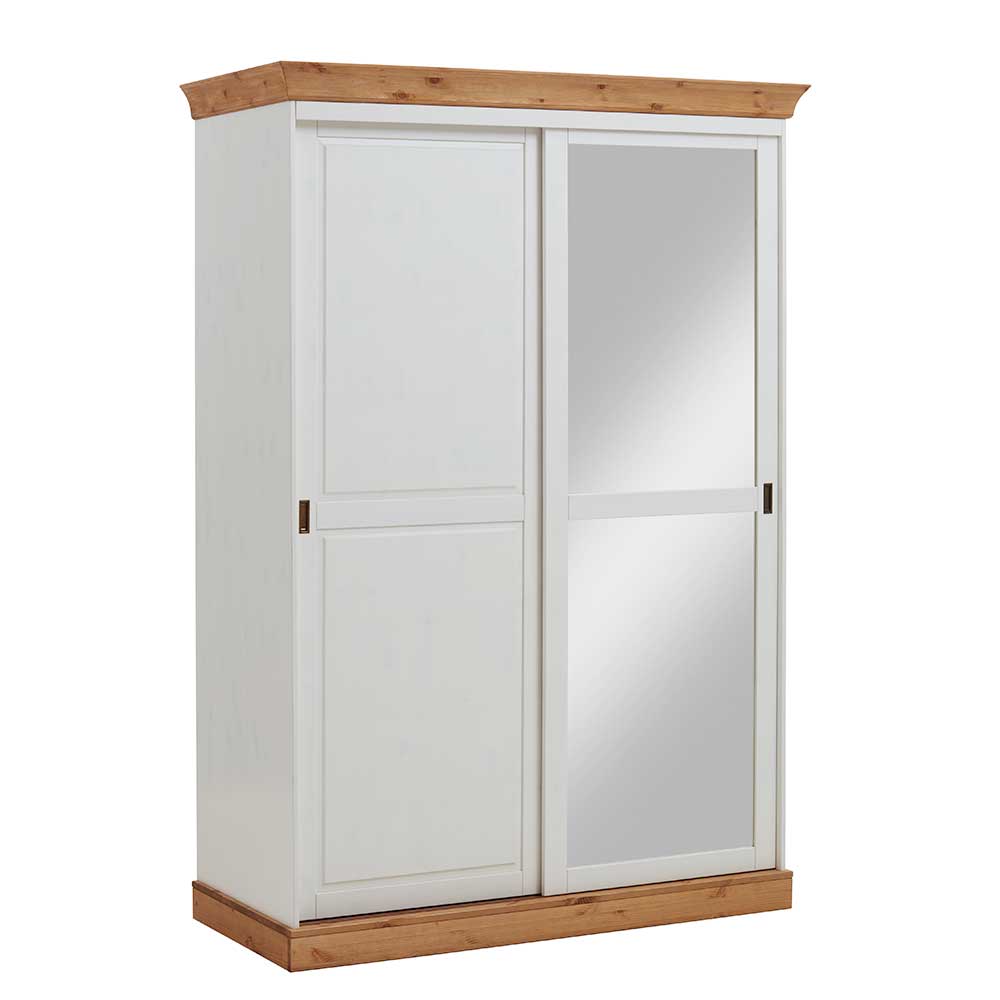 Holz Schrank mit Schiebetüren & Spiegel - Sibiuta