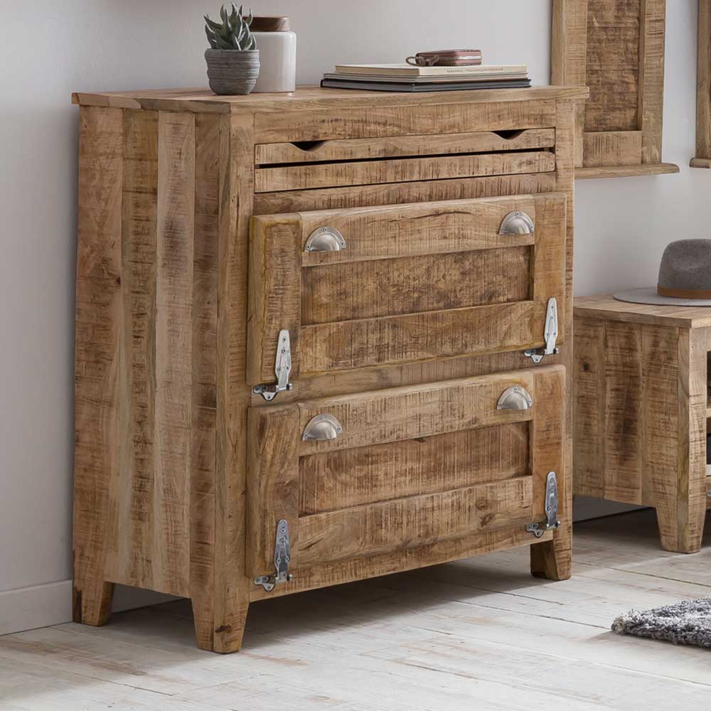 Shabby Design Schuhschrank mit 2 Klappen - Suennas