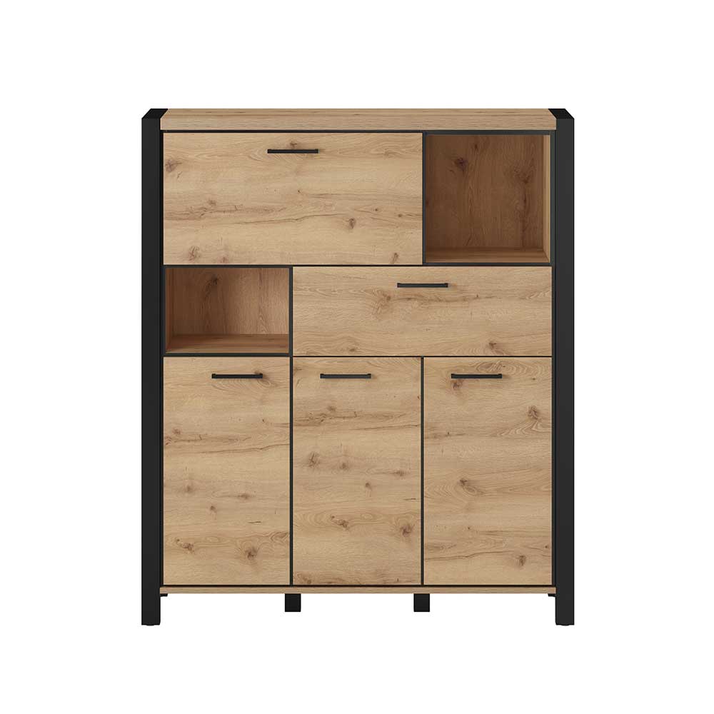 120x140x41 Highboard mit Klappe & 3 Türen - Zavorra