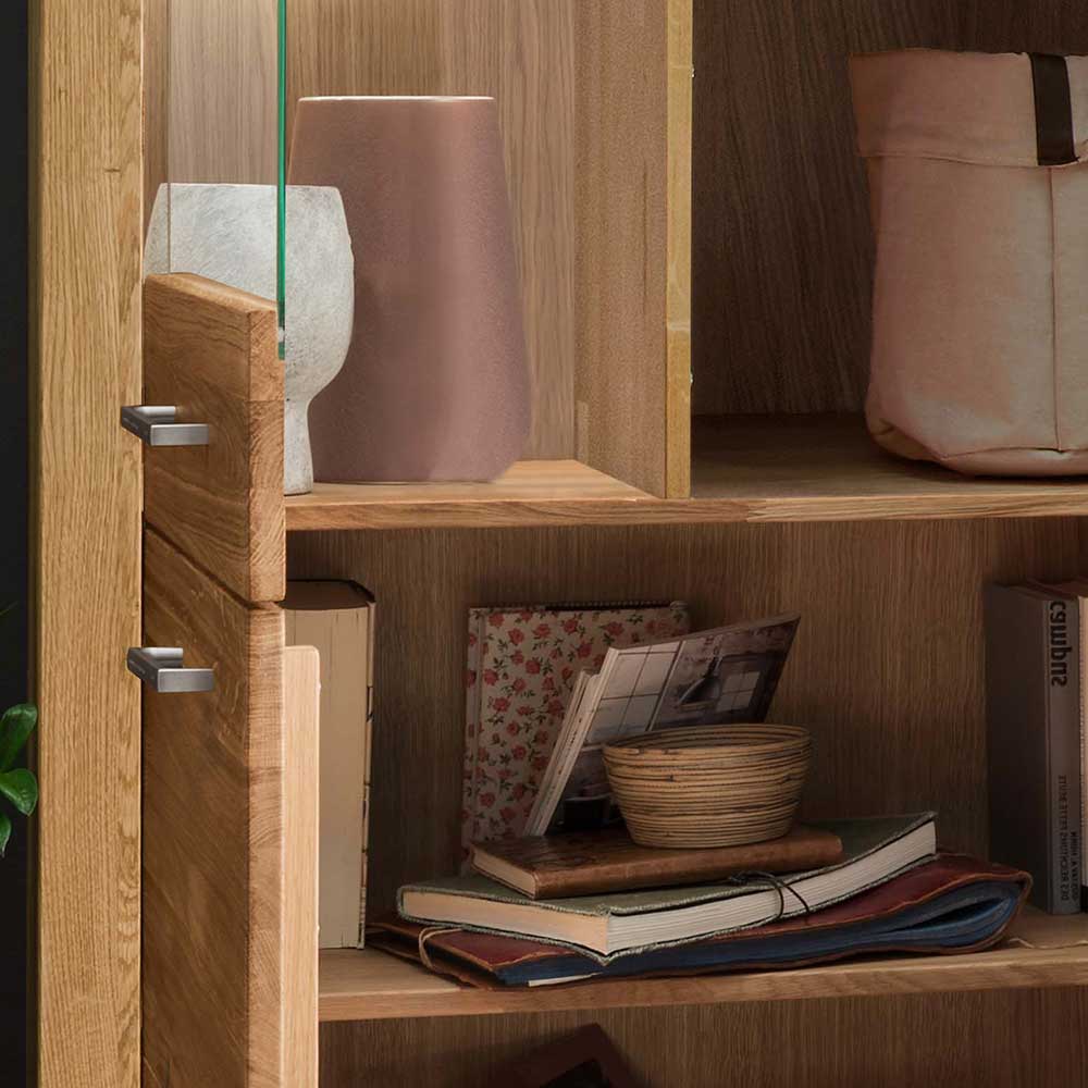 102x204x40 cm Wohnzimmer Holzschrank aus Wildeiche - Loitons
