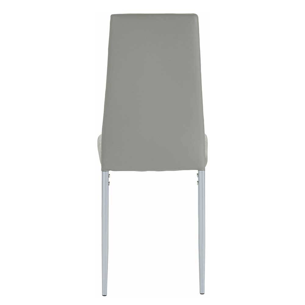 Polsterstühle aus Kunstleder Grau - Esterava (Set)