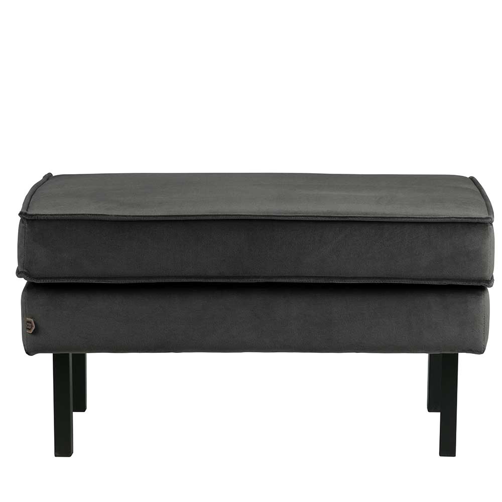 Gepolsterter Hocker mit Samt Anthrazit - Ertrego
