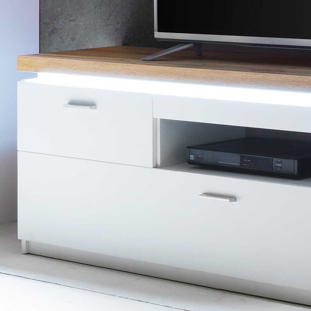 195 cm breites TV Board mit LED Beleuchtung - Caldri