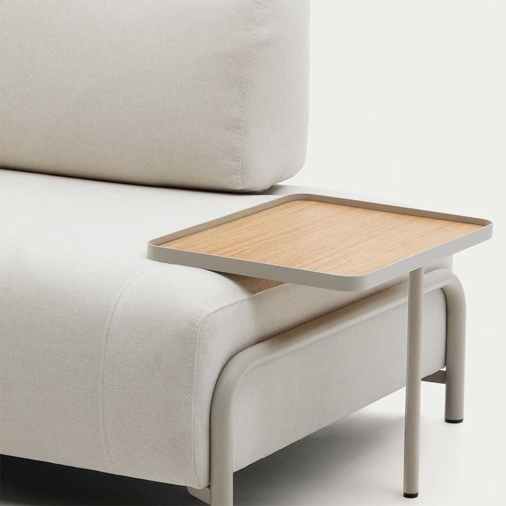 Dreisitzer Sofa aus Chenille in Beige - Turena