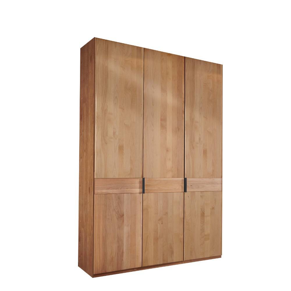 Erlefarbener 3-türiger Schlafzimmer-Kleiderschrank aus Holz – Murray