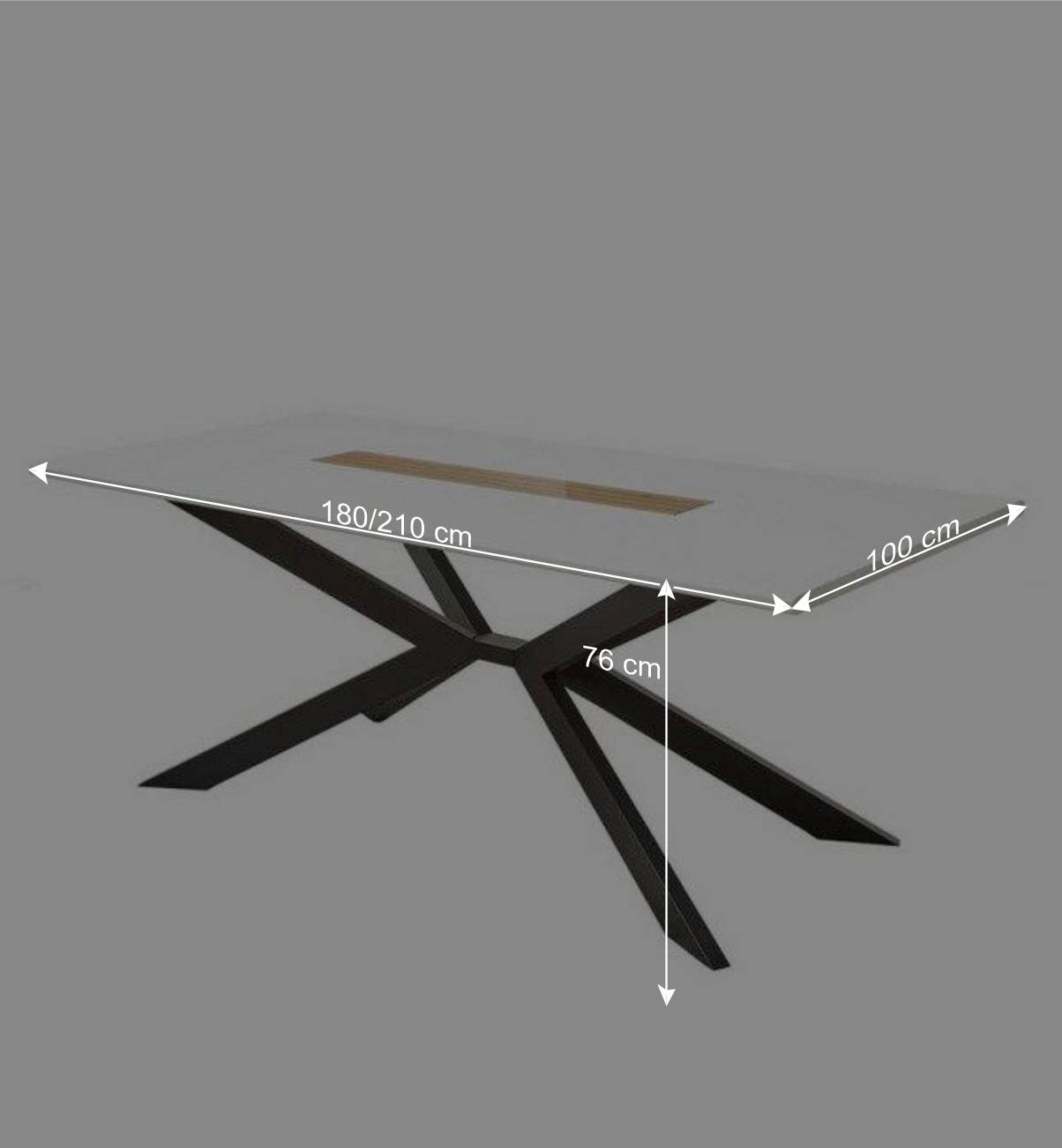 Design Esszimmertisch in Weiß mit Wildeiche - Niam