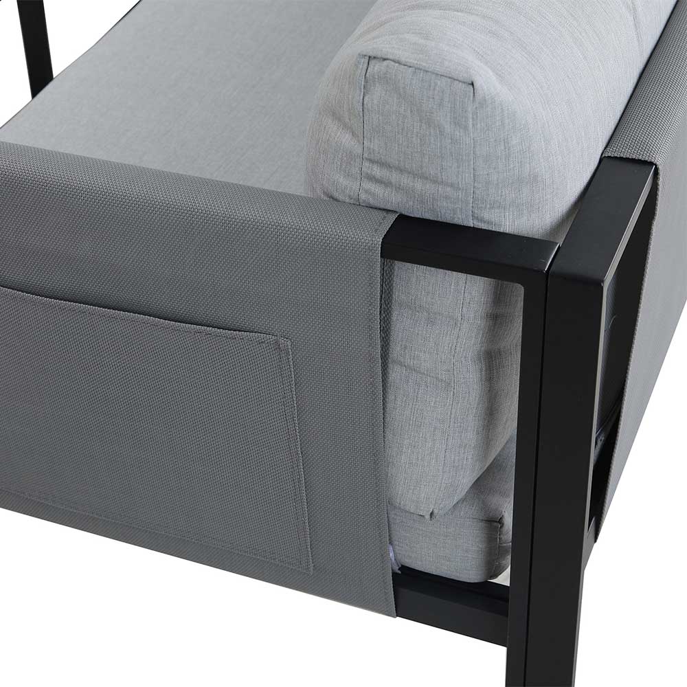 Garten Lounge Set mit vier Sitzplätzen - Emeziano (zweiteilig)