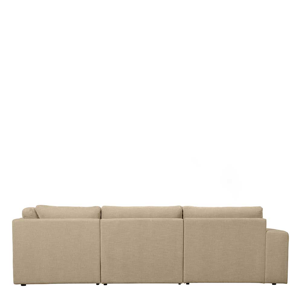 Polsterecke in Beige Stoffbezug - Nikolas