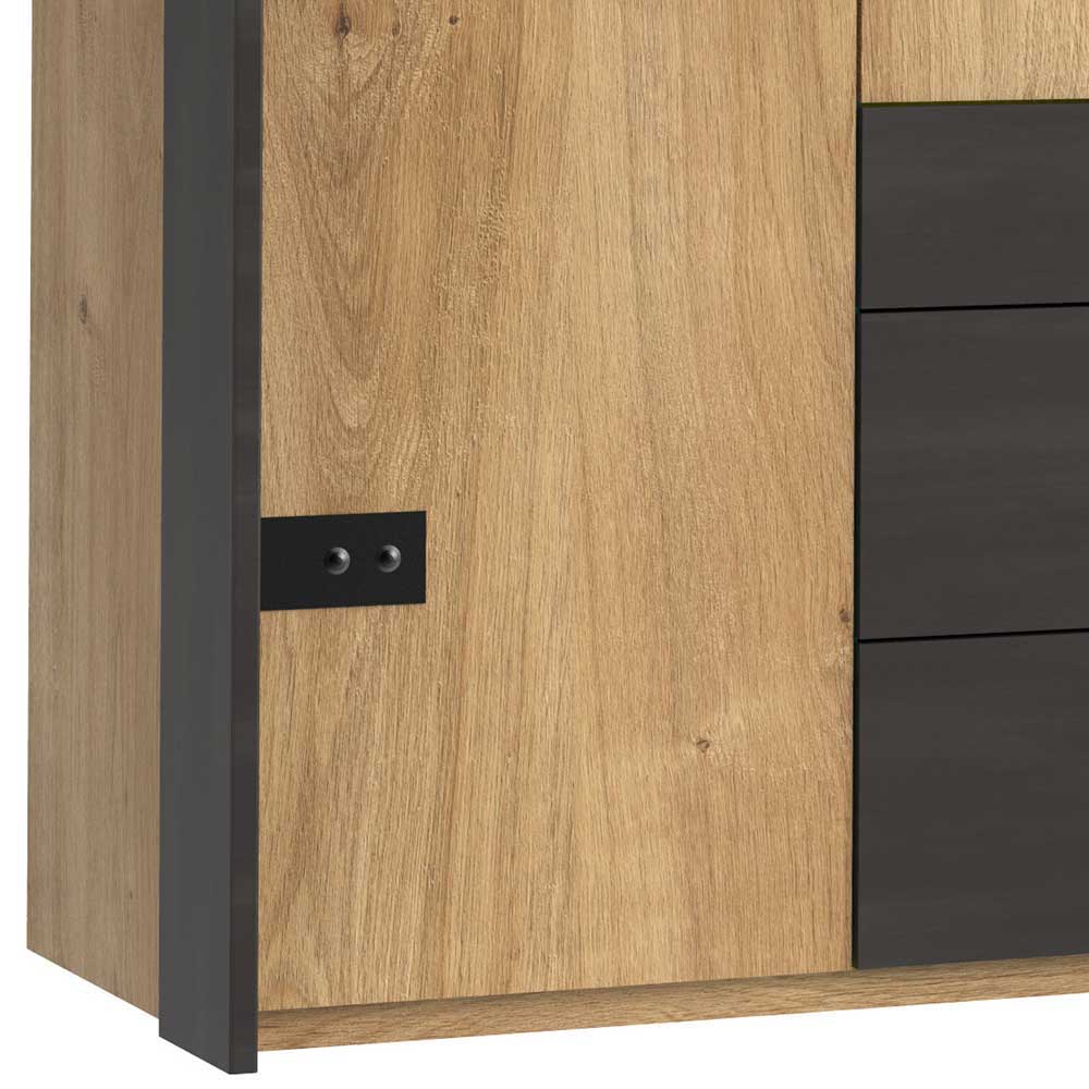 Kleiderschrank mit Türen und Schubladen modern - Bram