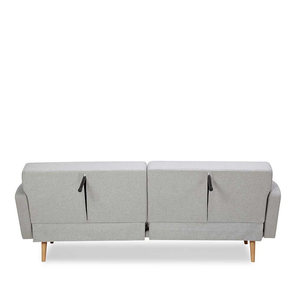 Schlafsofa in Hellgrau und Kiefer - Posadas