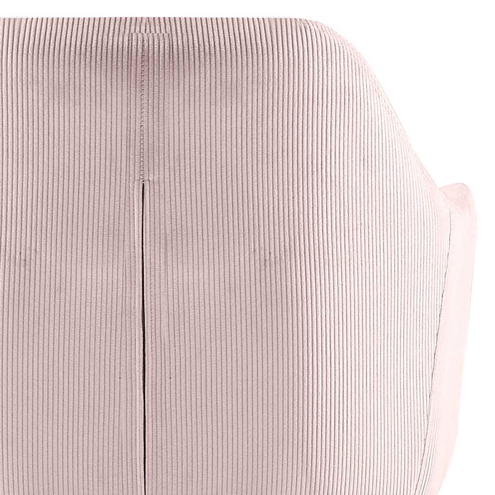 Esstisch Drehsessel aus Cord in Rosa - Melillac (2er Set)