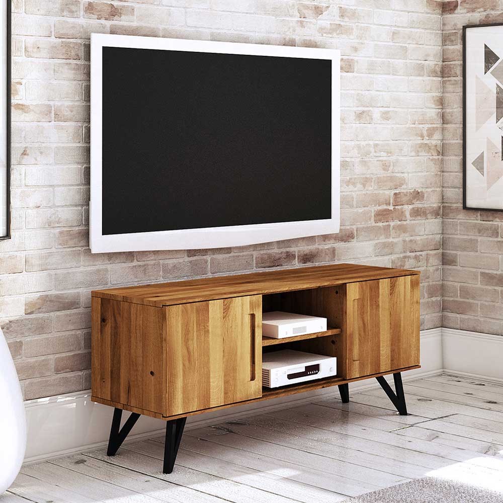 136x61x45 TV Element aus massiver Wildeiche - Mandirov