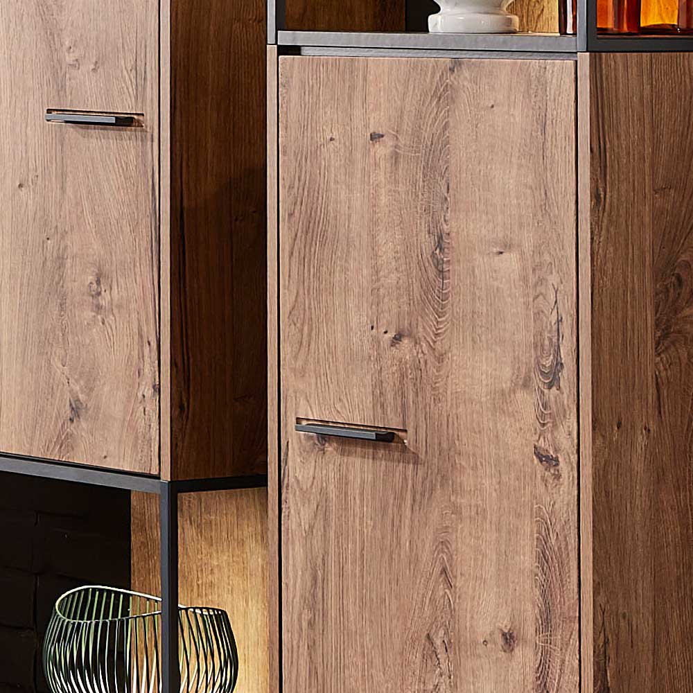 45x156x38 Regal mit Schrankfach Industrial - Xindus