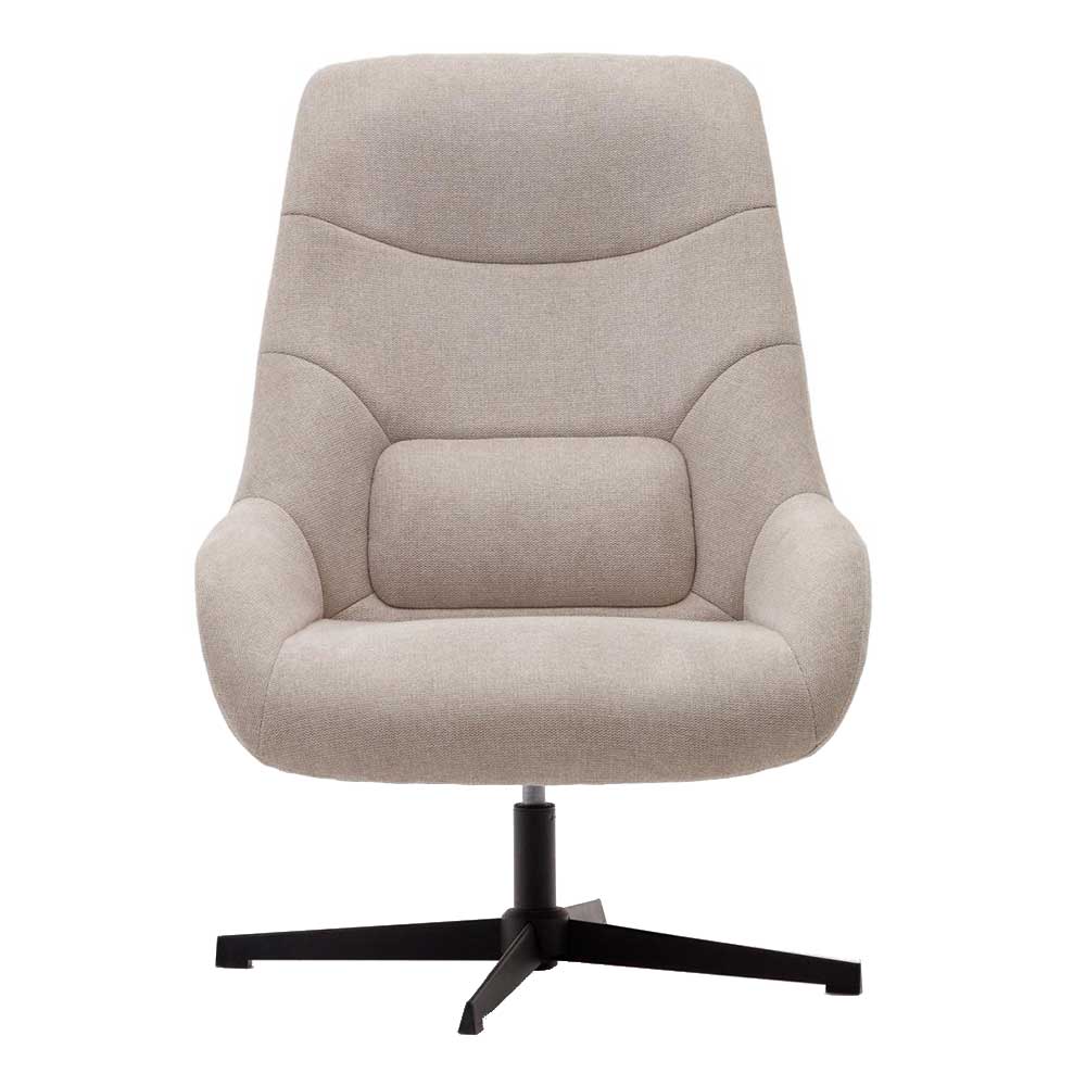 Design Sessel in Beige Chenille - Bitania