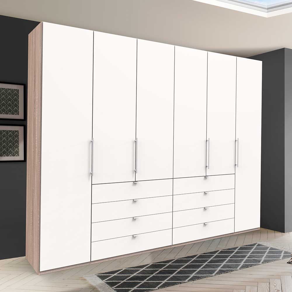 Kombi Kleiderschrank mit Schubkästen und Falttüren - Vaclyn