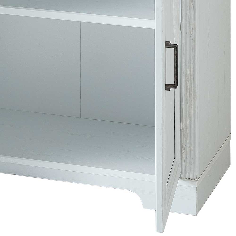 86x204x38 Landhaus Büroschrank mit drei Fächern - Mehady