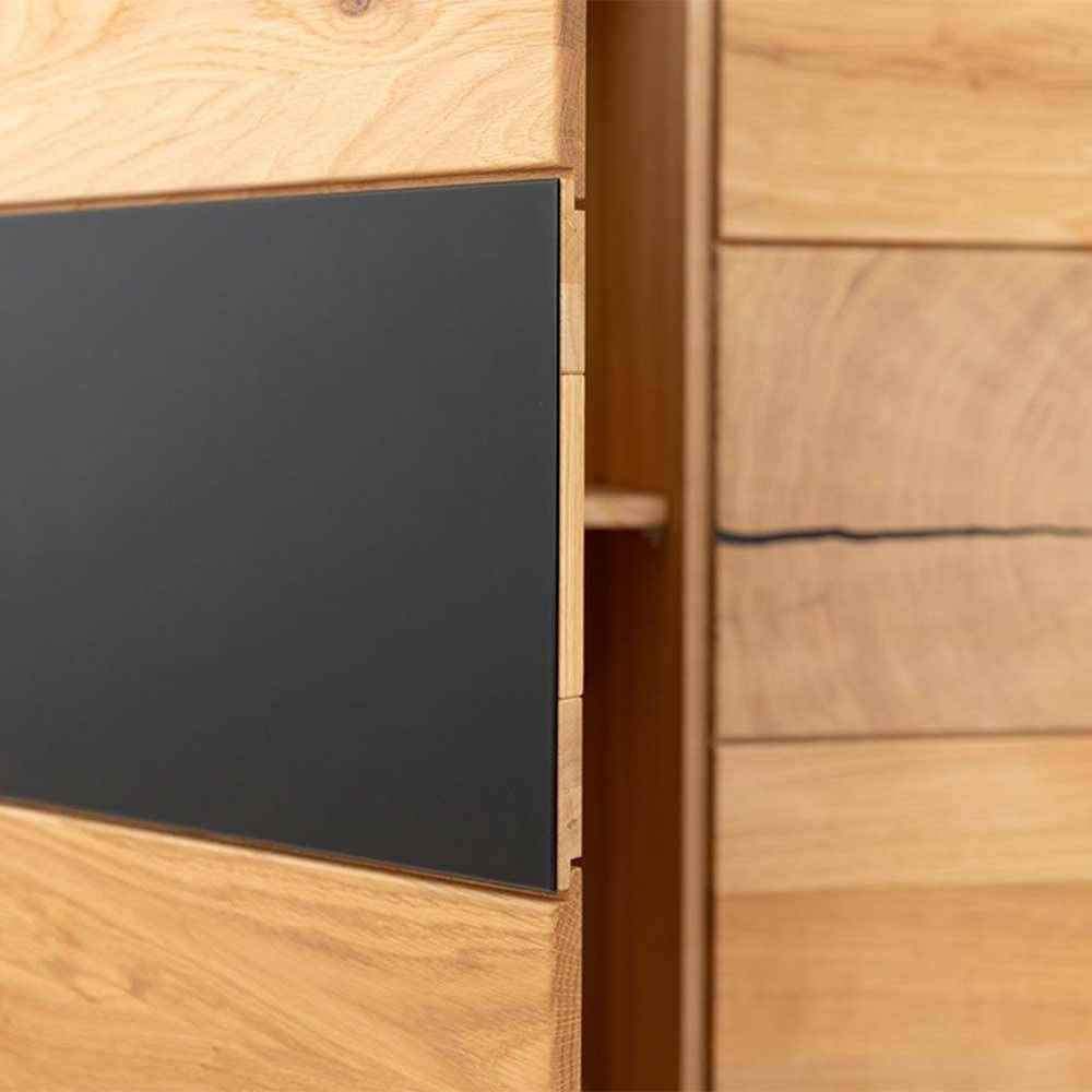 Design Sideboard aus Eiche und Glas - Masicuri