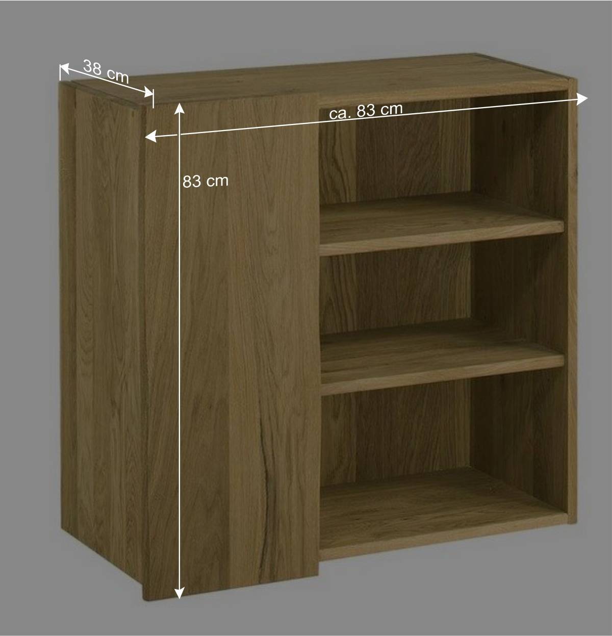 83x83cm Flur Holz Regal mit Schrankfach - Avidora