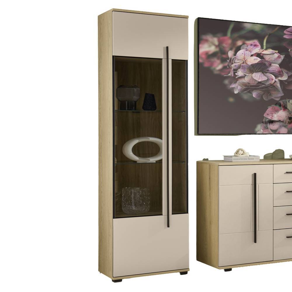 Vitrinen und Sideboard Set modern - Raisa (dreiteilig)