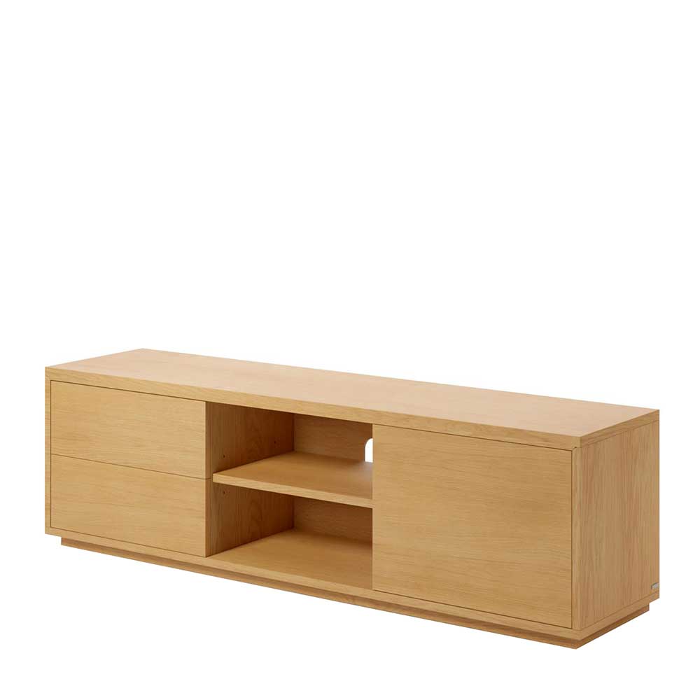 TV Lowboard mit zwei Schubladen & Tür - Elastian