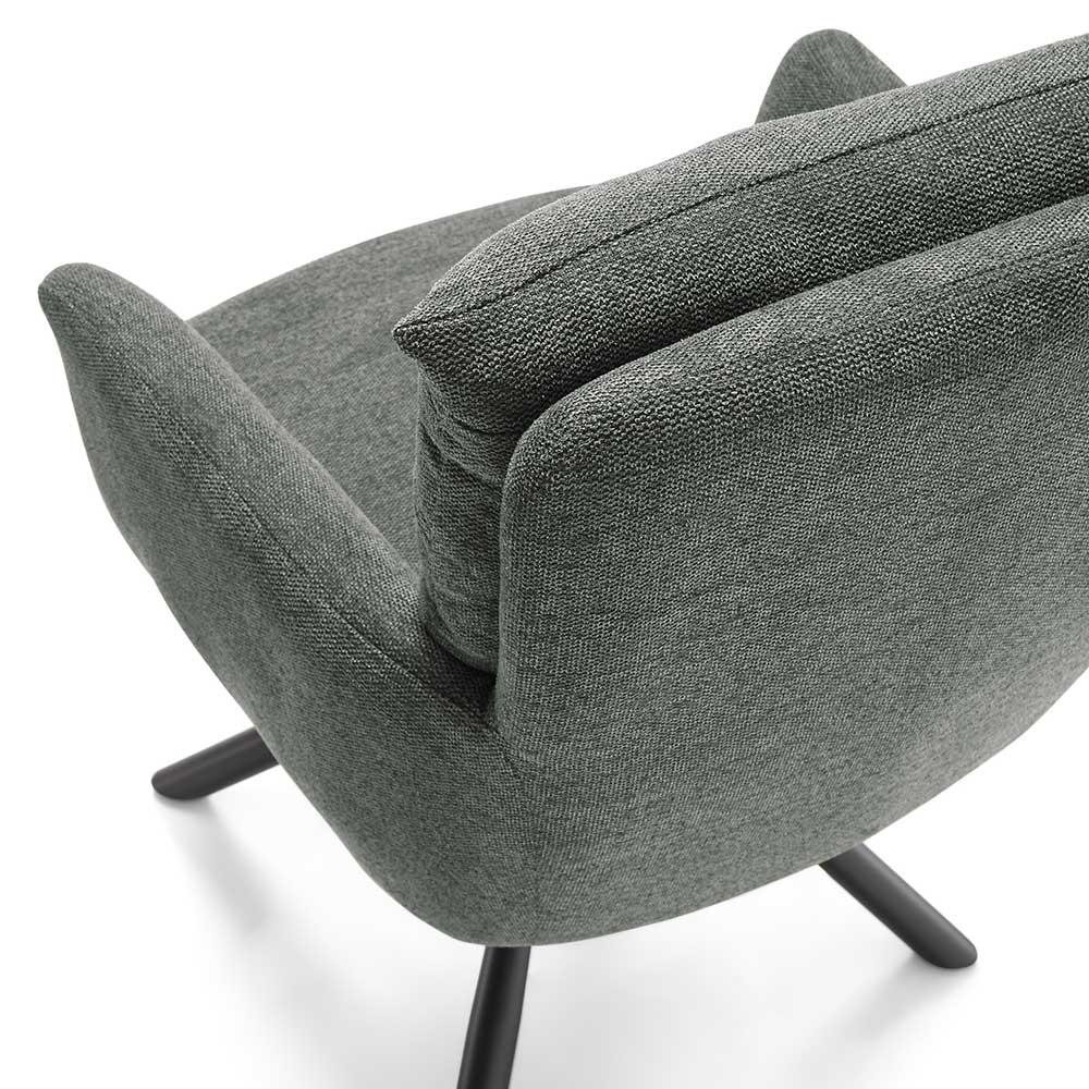 Tischsessel mit Drehgestell in Grau - Cartesna (2er Set)